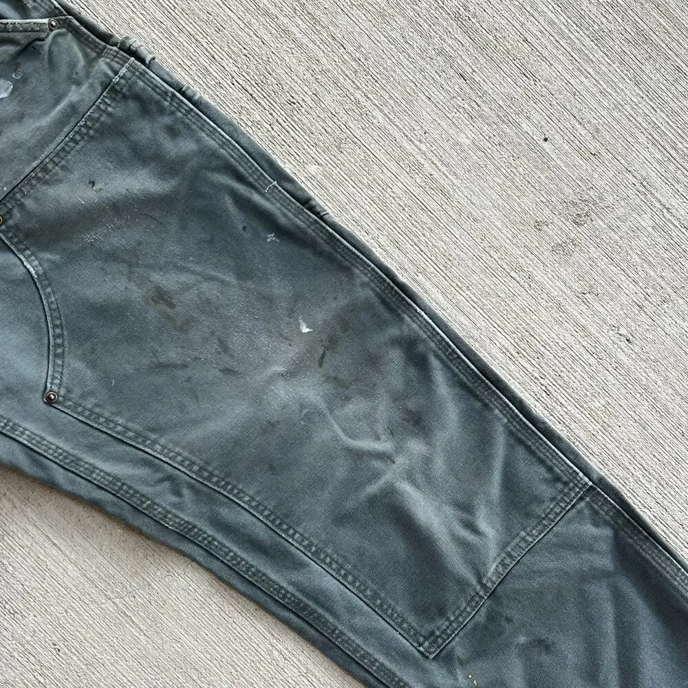 Carhartt green double knee work wear carpenter pants